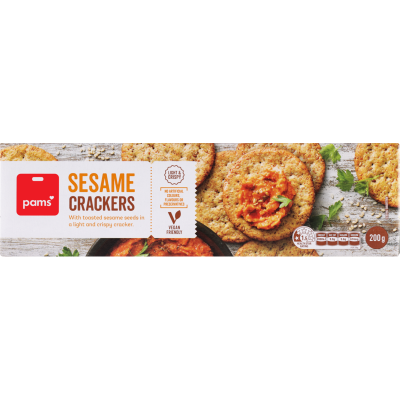 Pams Sesame Crackers 200g