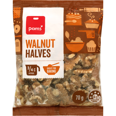 Pams Walnut Halves 70g