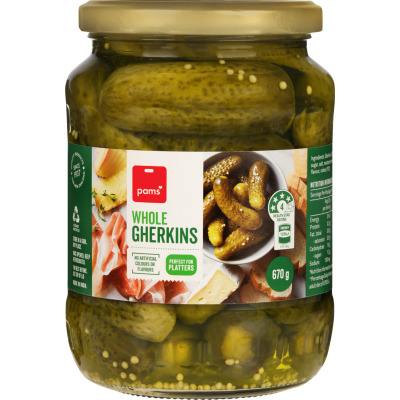 Pams Whole Gherkins 670g