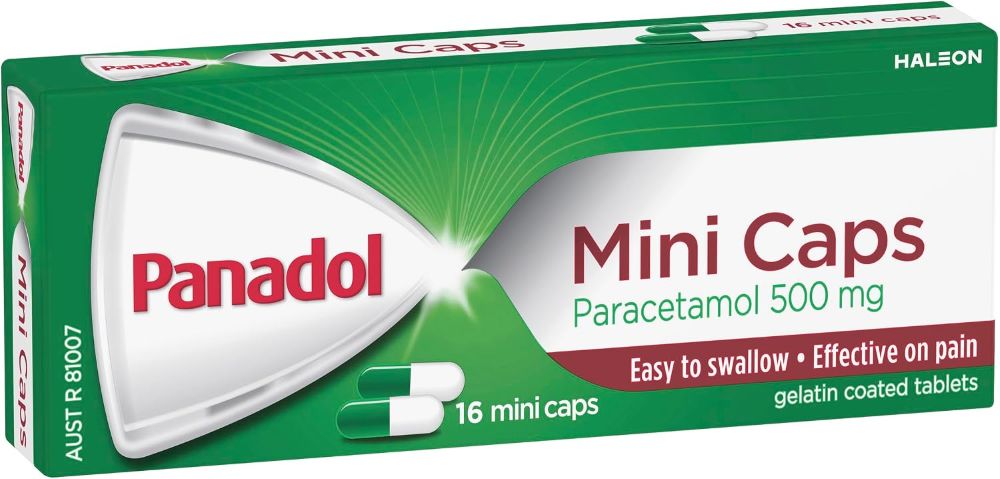Panadol Paracetamol 500mg Mini Capsules 16pk