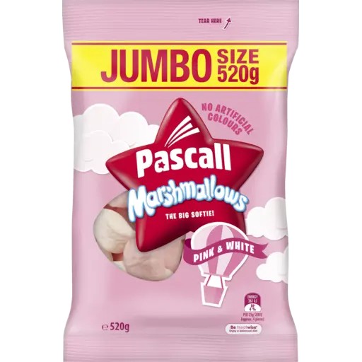 Pascall Pink & White Marshmallows 520g