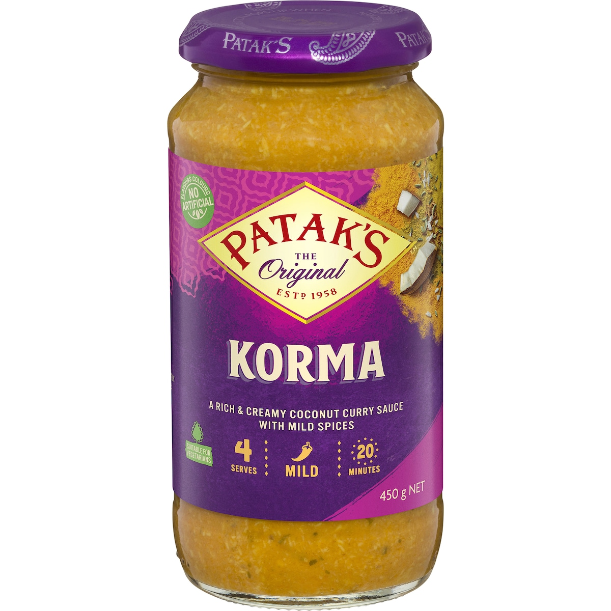 Patak's Korma Simmer Sauce 450g