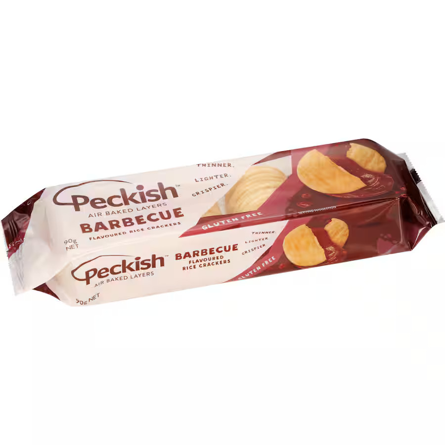 Peckish Barbecue Flavoured Rice Crackers 90g