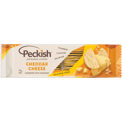 Peckish Cheddar Cheese Flavoured Rice Crackers 90g