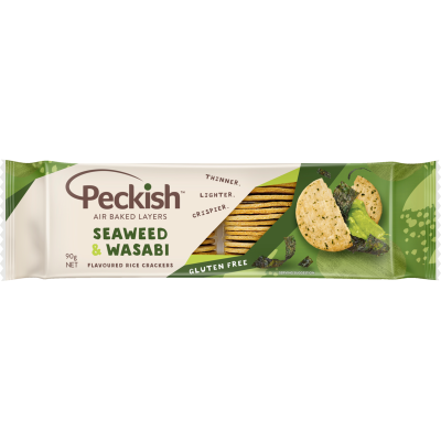 Peckish Seaweed & Wasabi Flavoured Rice Crackers 90g
