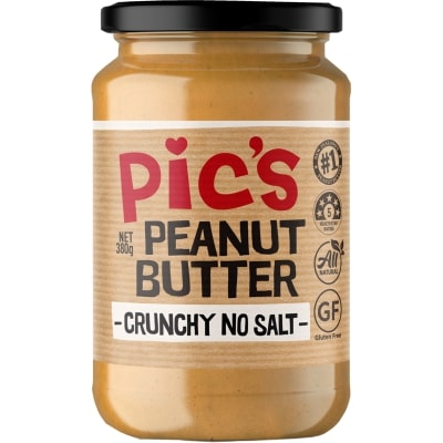 Pic's Crunchy No Salt Peanut Butter 380g