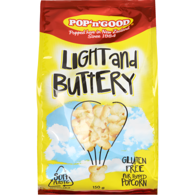 Pop'n'Good Light & Buttery Popcorn 150g