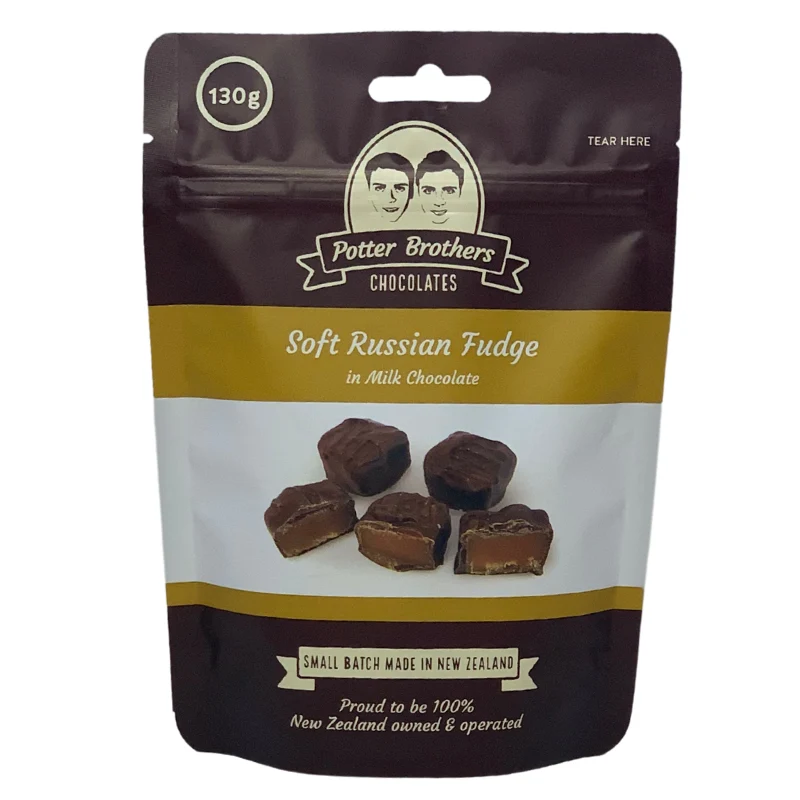 Potter Brothers Soft Russian Fudge In Milk Chocolate 130g