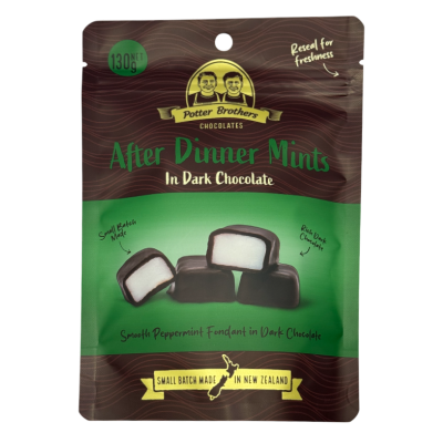 Potter Brothers After Dinner Mints In Dark Chocolate 130g