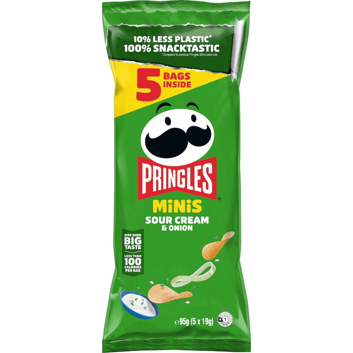 Pringles Minis Sour Cream & Onion Potato Chips 5 x 19g