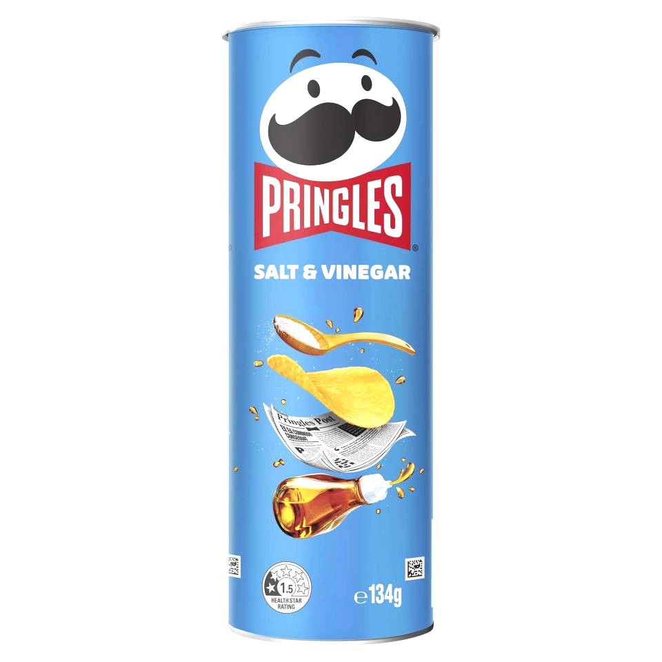 Pringles Salt & Vinegar Potato Chips 134g