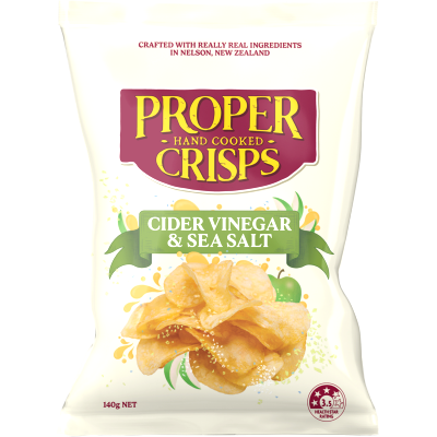 Proper Crisps Cider Vinegar & Sea Salt Potato Crisps 140g