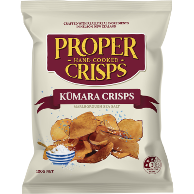 Proper Crisps Lightly Salted Kumara Crisps 100g