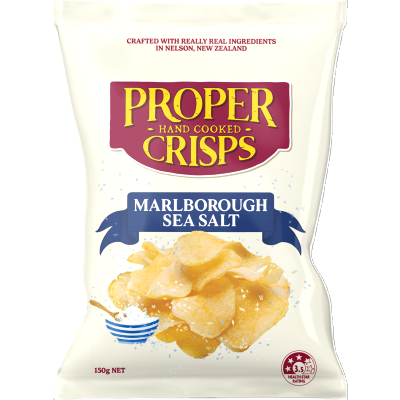 Proper Crisps Marlborough Sea Salt Potato Crisps 150g