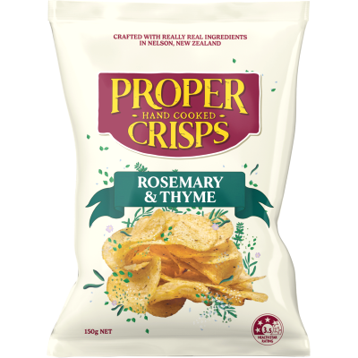 Proper Crisps Rosemary & Thyme Potato Crisps 150g