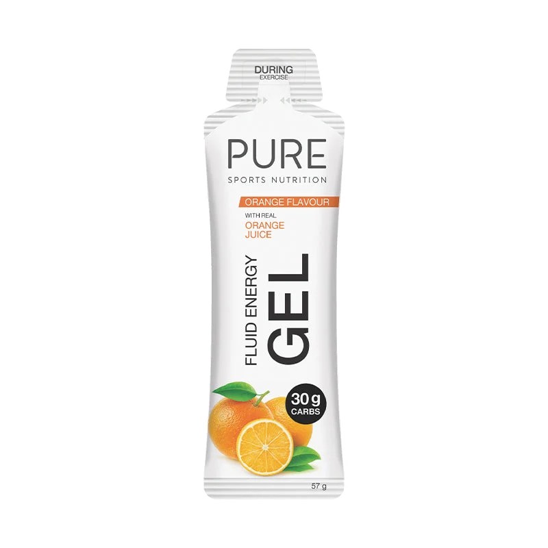 Pure Sports Nutrition Orange Juice Fluid Energy Sports Gel 57g