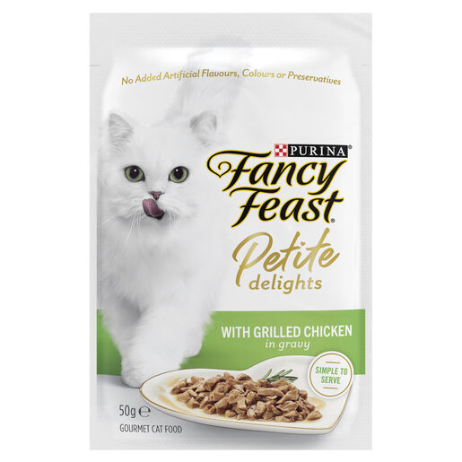Purina Fancy Feast Adult Petite Delights Chicken Grilled Wet Cat Food Pouch 50g