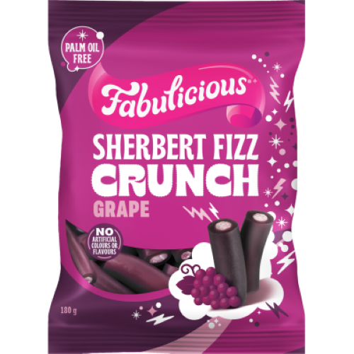RJ's Fabulicious Grape Sherbert Fizz Crunch 180g