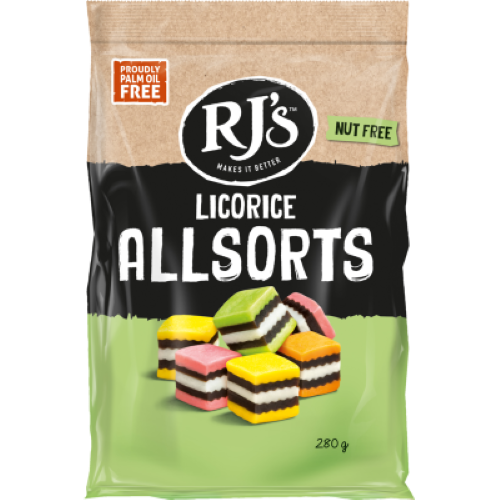 RJ's Licorice Allsorts 280g
