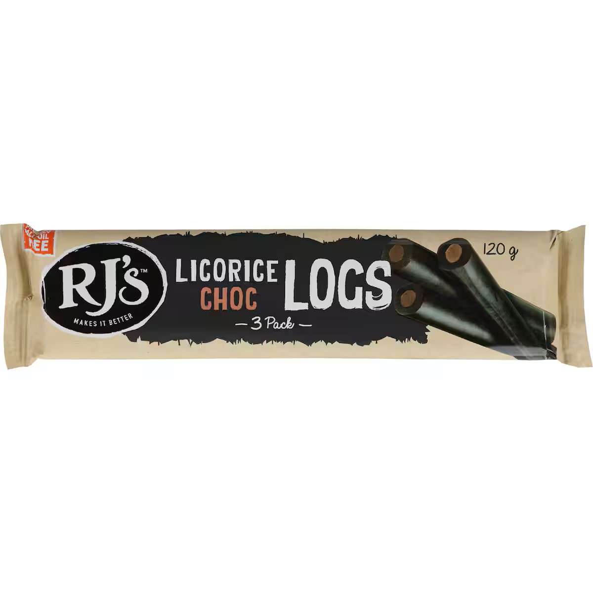 RJ's Licorice Choc Logs 120g