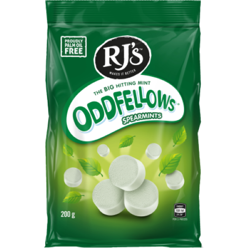 RJ's Oddfellows Spearmints 200g