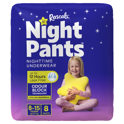 Rascals Girl Night Pants 8-15 Years 8pk