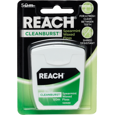 Reach Cleanburst Spearmint Waxed Dental Floss 1pk
