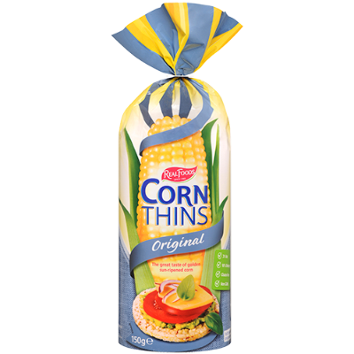 Real Foods Corn Thins Original Crispbread 150g