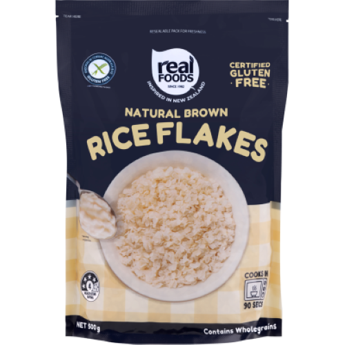 Real Foods Natural Brown Rice Flakes 500g