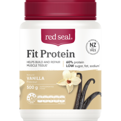 Red Seal Fit Protein Vanilla Flavour Supplement Food 500g