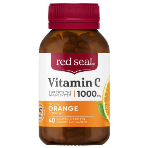 Red Seal Vitamin C 1000mg Orange Flavour Chewable Tablets 120pk