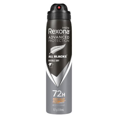Rexona Men Advanced Protection All Blacks Invisible Dry 72Hr Antiperspirant Deodorant 220ml