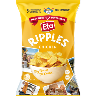 Eta Ripple Cut Chicken Potato Chips 150g