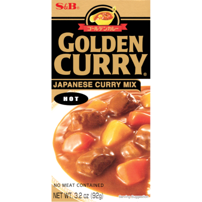 S&B Hot Japanese Golden Curry Sauce Mix 100g