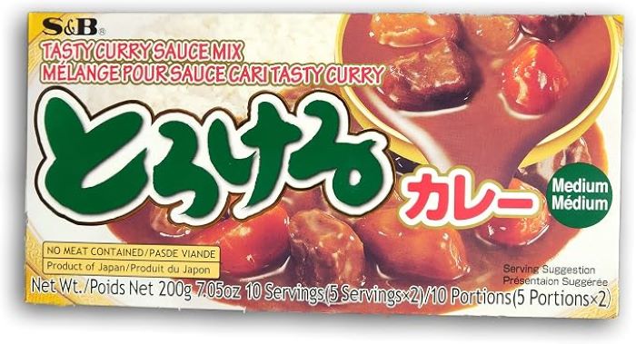 S&B Medium Hot Tasty Curry Sauce Mix 200g
