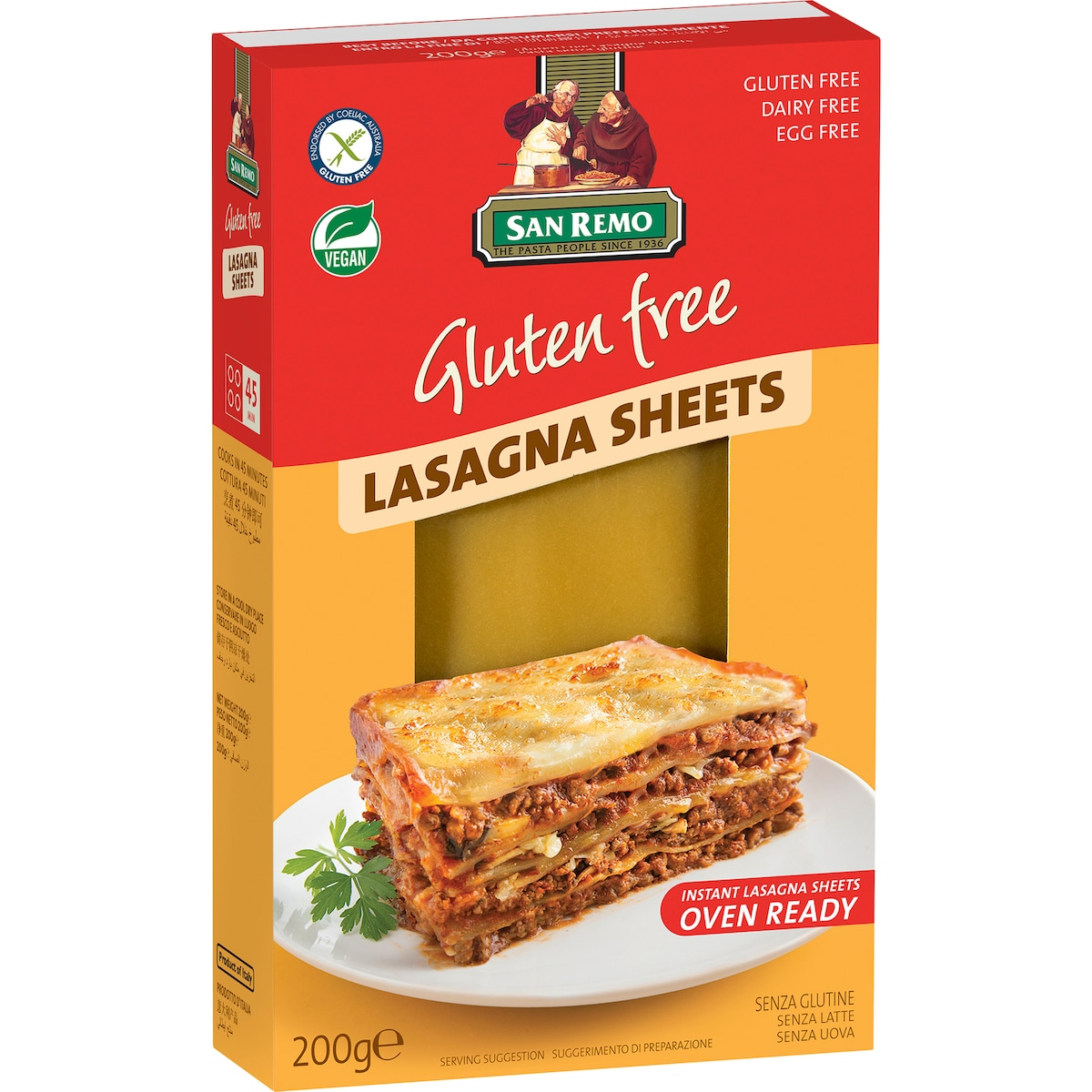 San Remo Gluten Free Lasagna Pasta Sheets 200g