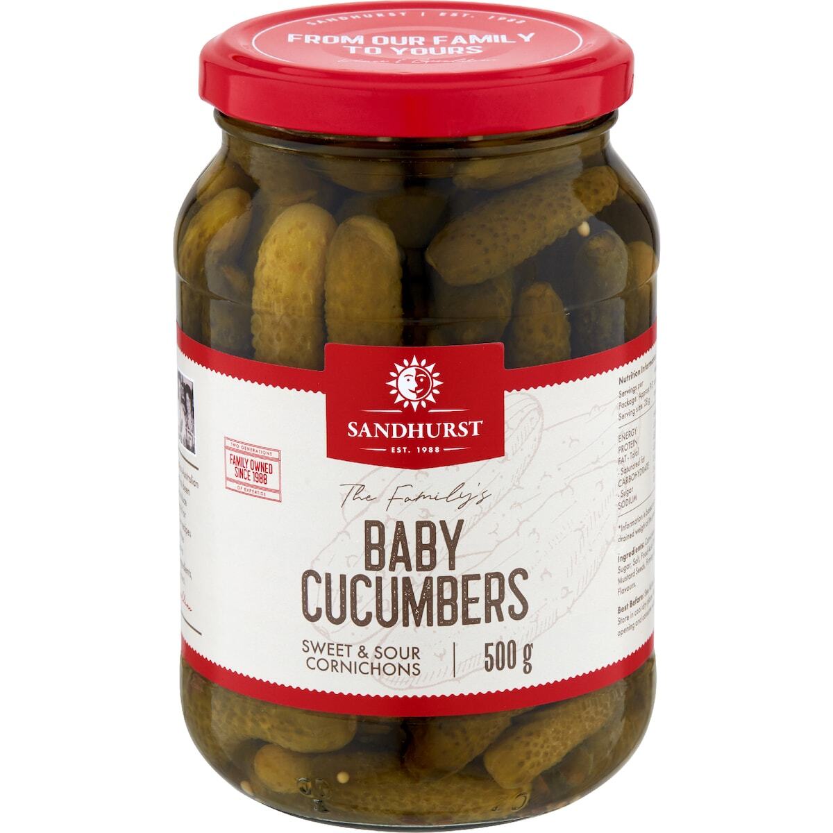 Sandhurst Baby Cucumbers 500g