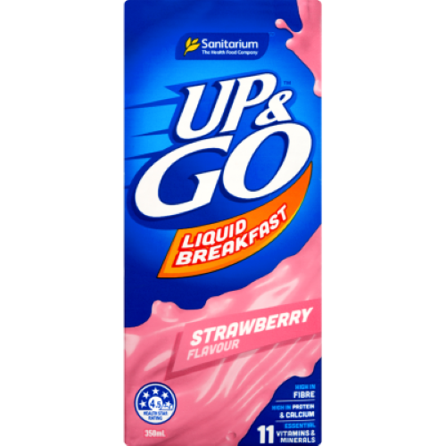 Sanitarium Up & Go Strawberry Flavour Liquid Breakfast 350ml