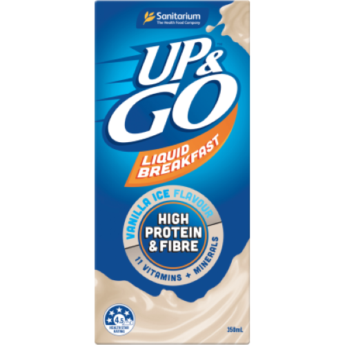 Sanitarium Up & Go Vanilla Ice Flavour Liquid Breakfast 350ml