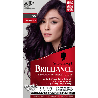 Schwarzkopf Brilliance 85 Violet Vision Permanent Hair Colour 1pk
