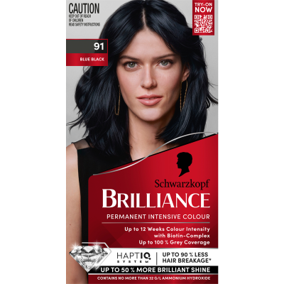 Schwarzkopf Brilliance 91 Blue Black Permanent Hair Colour 1pk