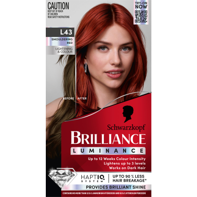 Schwarzkopf Brilliance Smouldering Red L43 Hair Colour 1pk