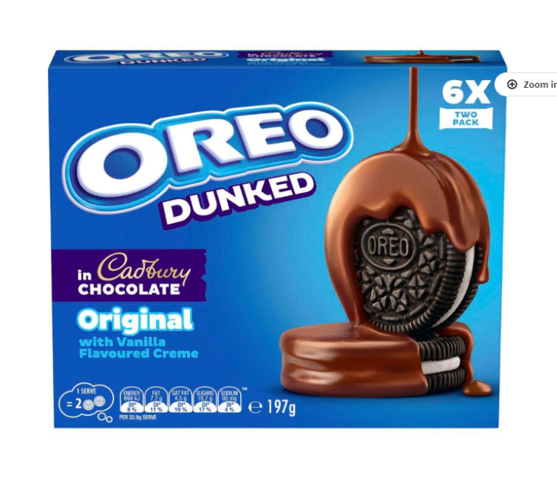 Oreo Cadbury Dunked Original Chocolate Cookies 197g