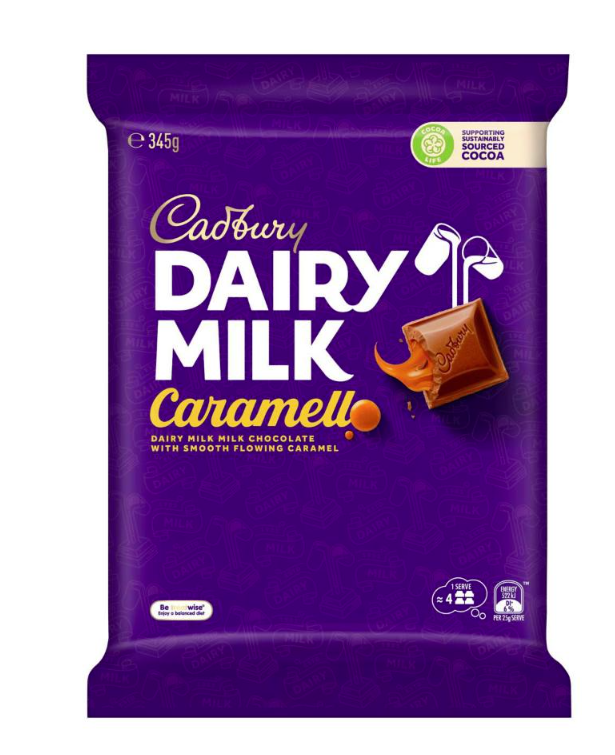 Chocolate Block Cadbury Dairy Milk Caramello 345g