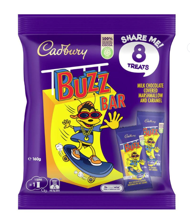 Cadbury Buzz Bar Sharepack 160g