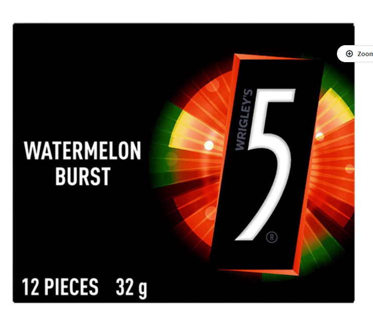 5 Gum Watermelon Sugar Free Chewing Gum 32g