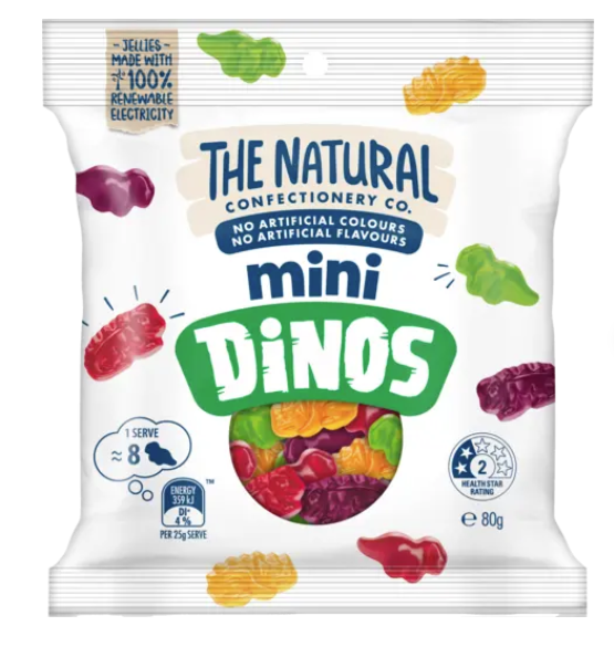 The Natural Confectionery Co. Mini Dinos 80g