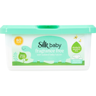 Silk Fragrance Free Baby Wipes 80pk