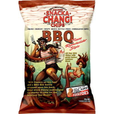 Snacka Changi Chips BBQ Kettle Fried Potato Chips 150g