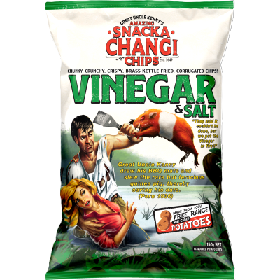 Snacka Changi Chips Vinegar & Salt Kettle Fried Potato Chips 150g